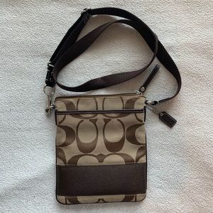 Coach Signature Stripe Swingpack Crossbody Bag